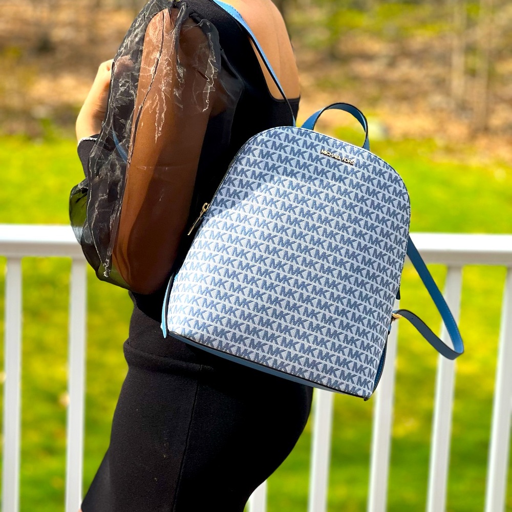 "Michael Kors" Cindy Large BackPack Blue - New